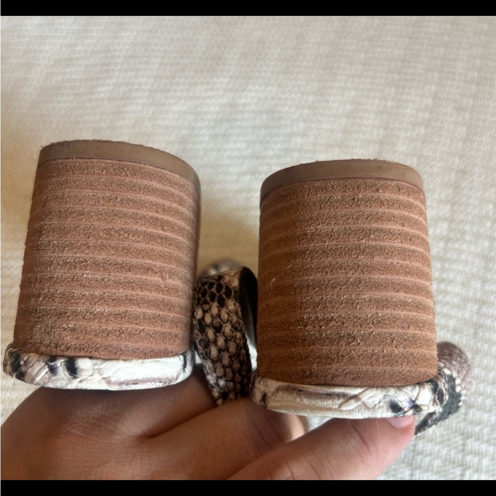 Steve Madden Snake Print Ankle Strap Sandals - Picture 7 of 7